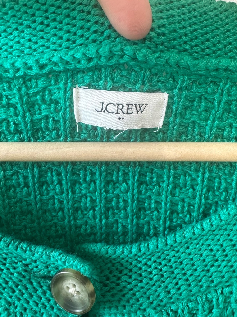 J. Crew Factory Kelly Green Sweater Cardigan Size XL - Picture 8 of 9